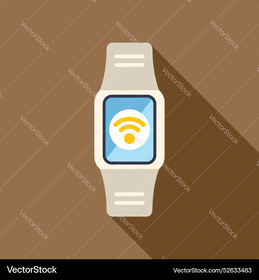 Smart watch displaying wifi signal icon Smart watch displaying wifi signal icon vector image