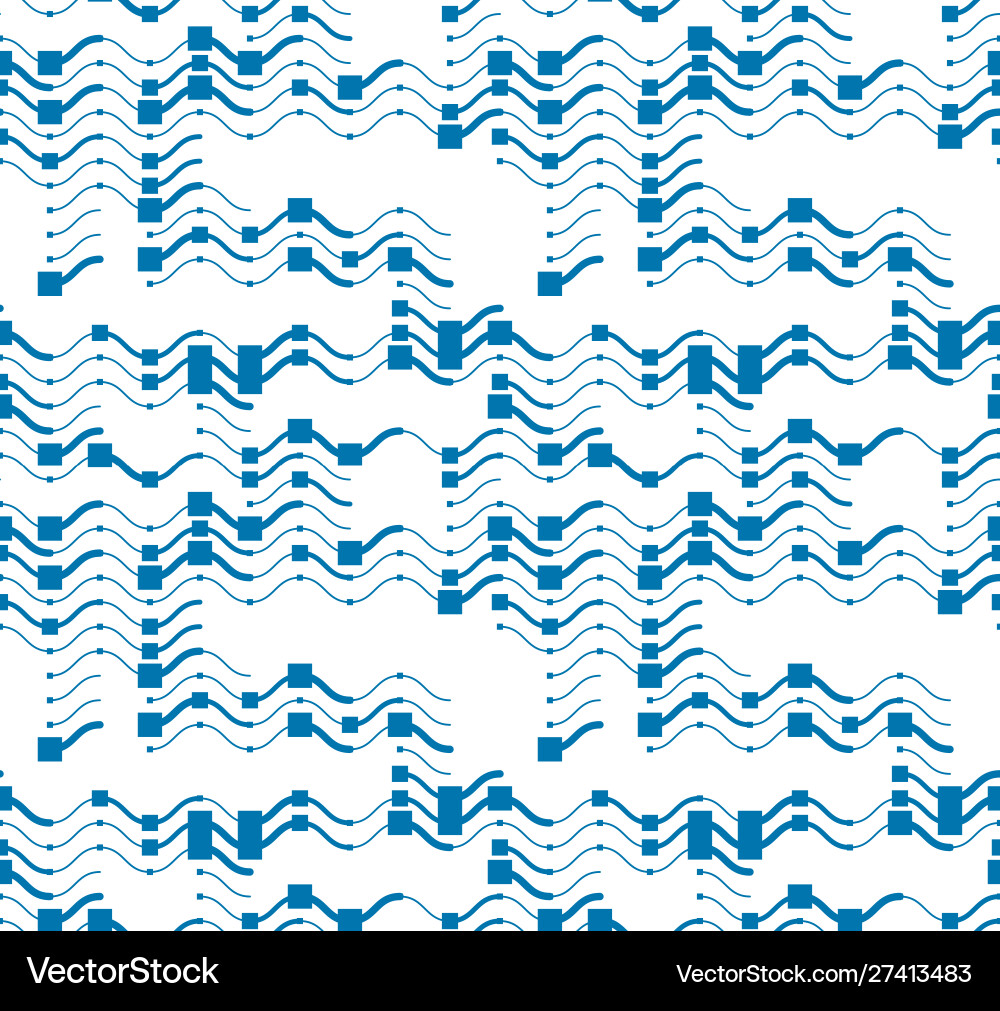 Wavy lines regular repeat endless background Vector Image