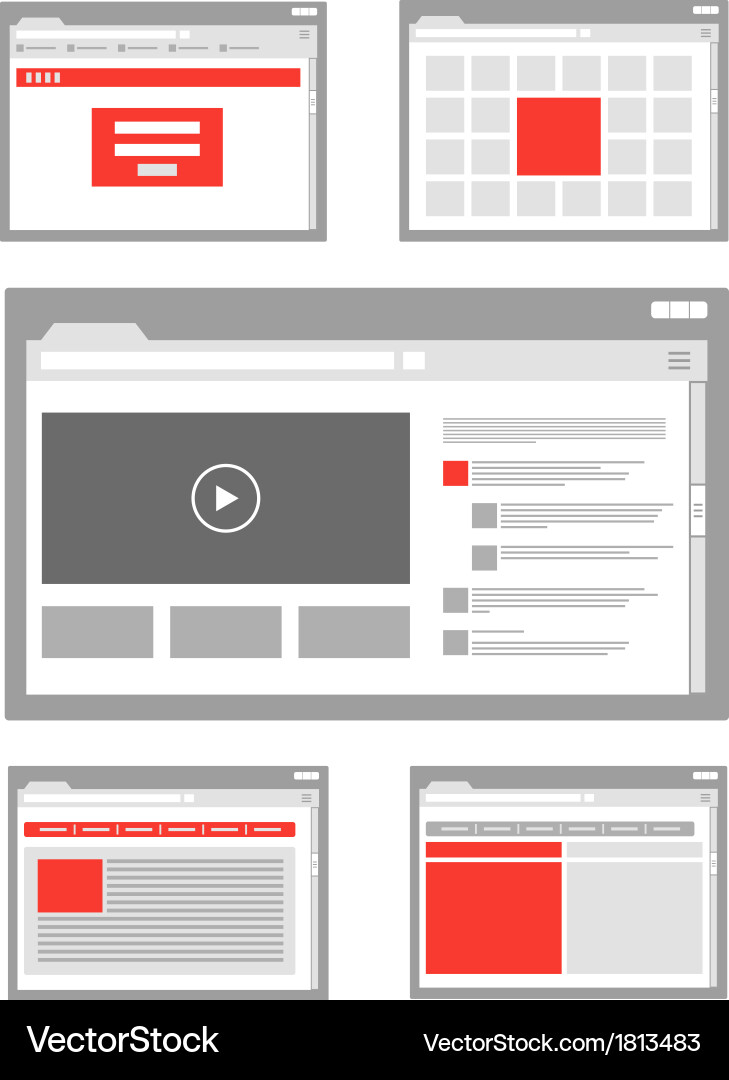 Web windows vector image