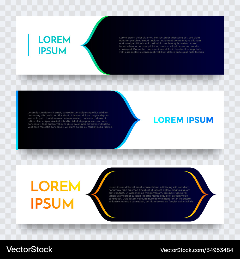 Abstract geometric web banner gradient template Abstract geometric web banner gradient template vector image