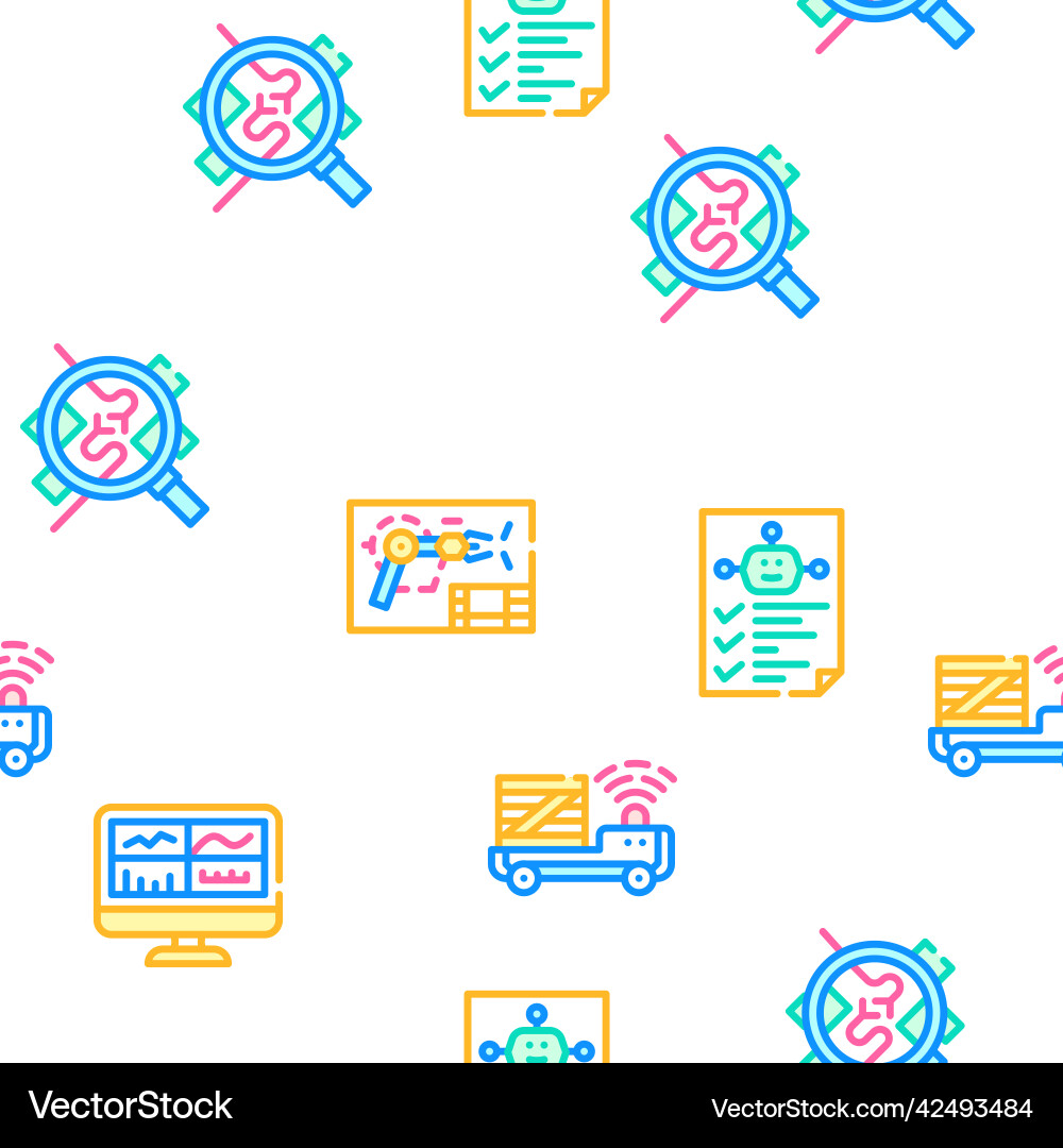 Automation engineer seamless pattern Automation engineer seamless pattern vector image
