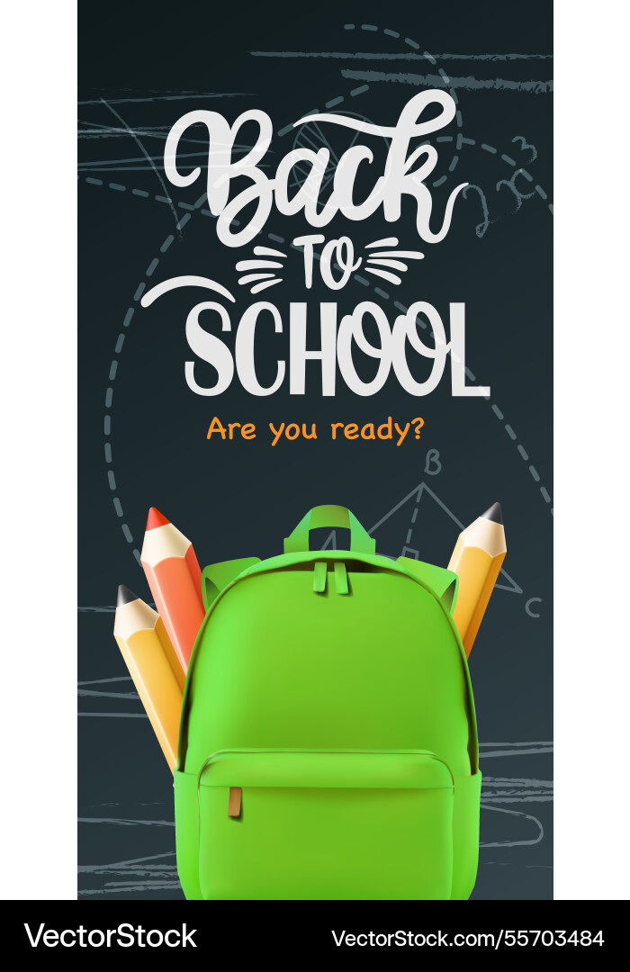 Back to school poster welcome back to school text Vector Image