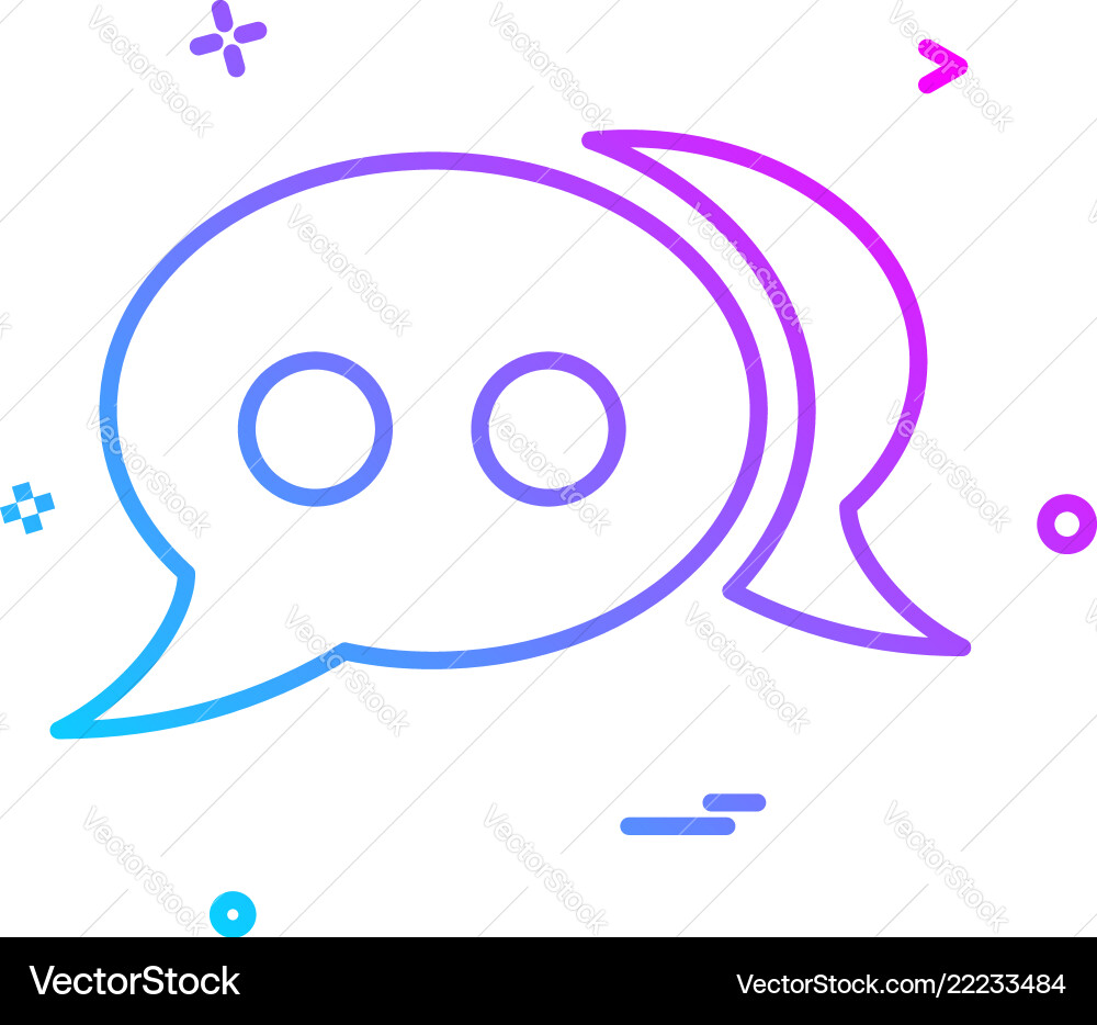 Bubble chat comment forum sms speech icon design Bubble chat comment forum sms speech icon design vector image