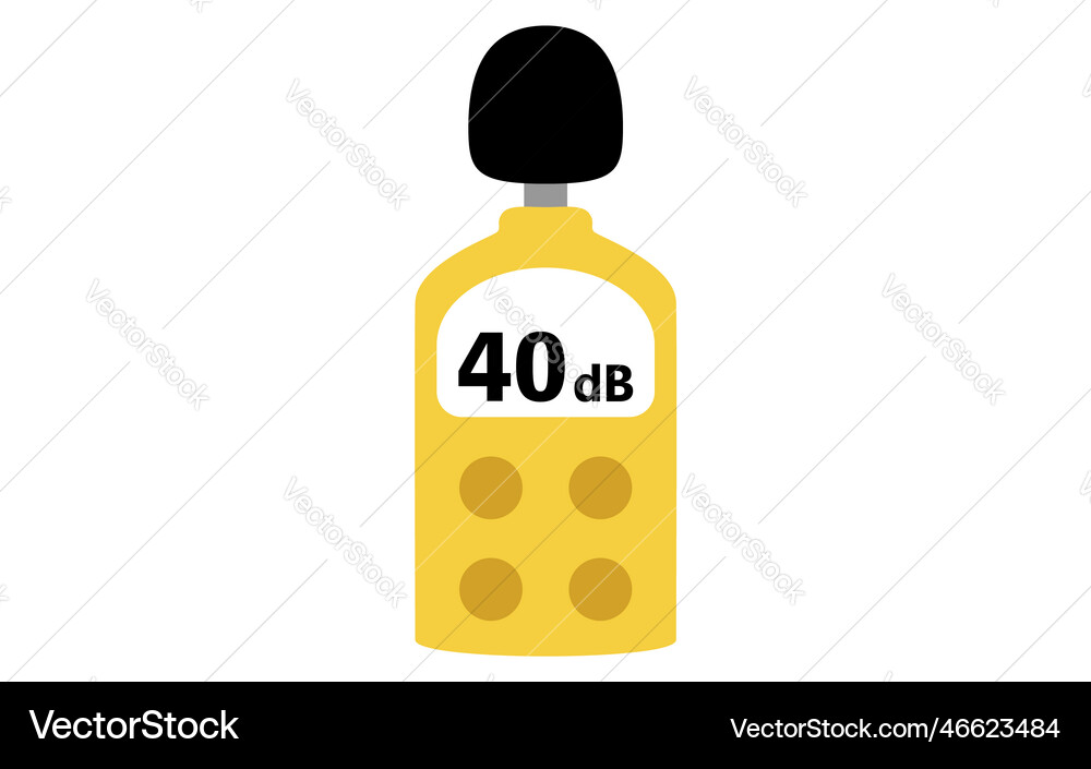 Image icon of a sound level meter showing noise Image icon of a sound level meter showing noise Vector Image