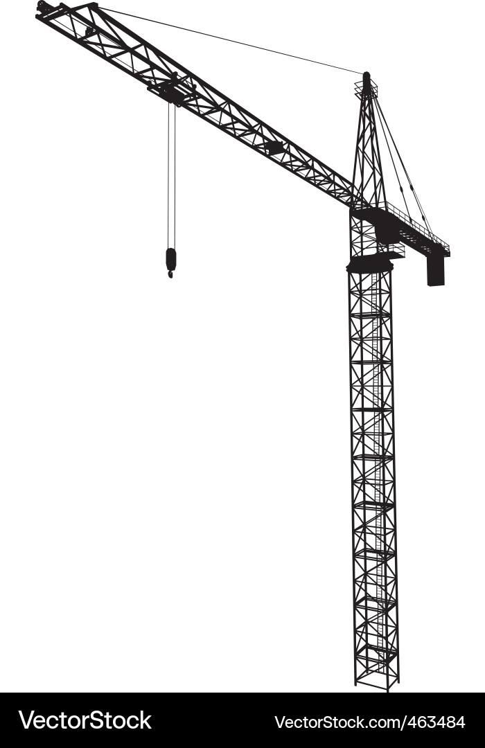 Large Tower Crane vector image
