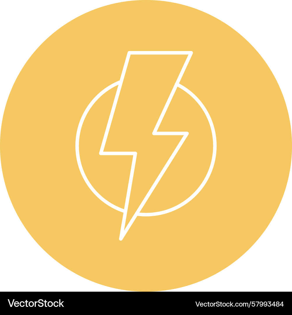 Lightning Bolt Multi Circle Vector Image