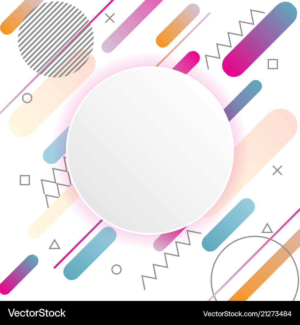 Memphis pattern on white background with circle Memphis pattern on white background with circle vector image