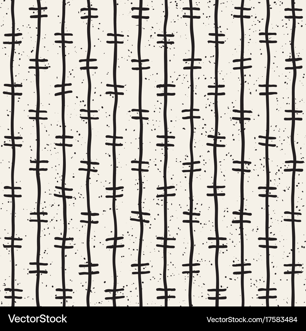 Seamless pattern with hand drawn lines abstract vector image