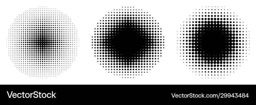 Set Halftoneffekte auf weißem Hintergrund Set Halftoneffekte auf weißem Hintergrund vektorbild