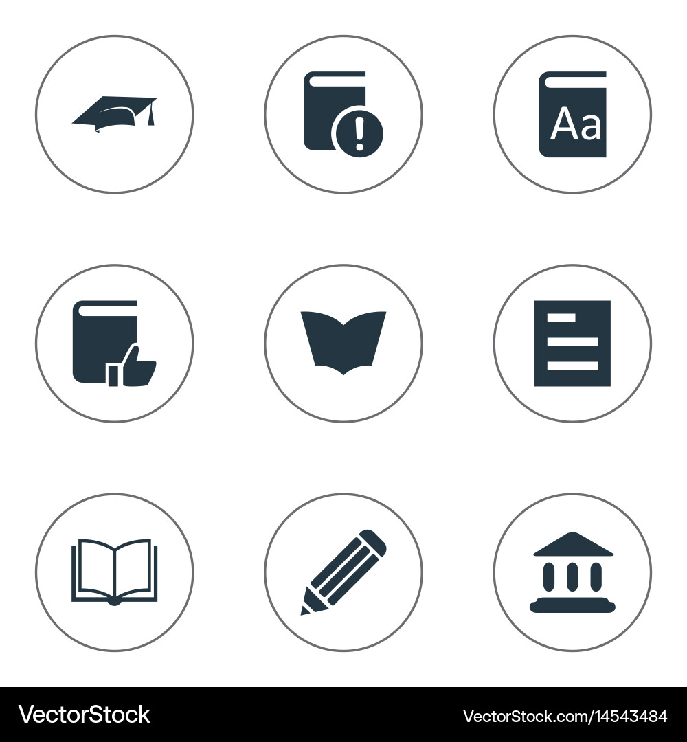 Set of simple reading icons Vector Image