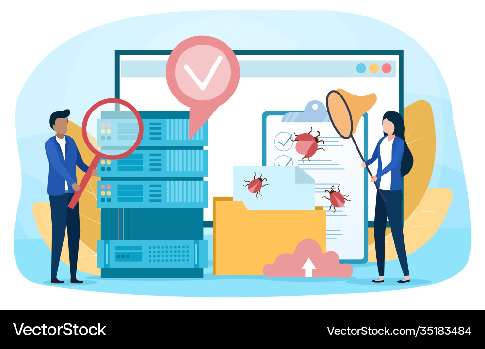 Software Testing Concept vector image
