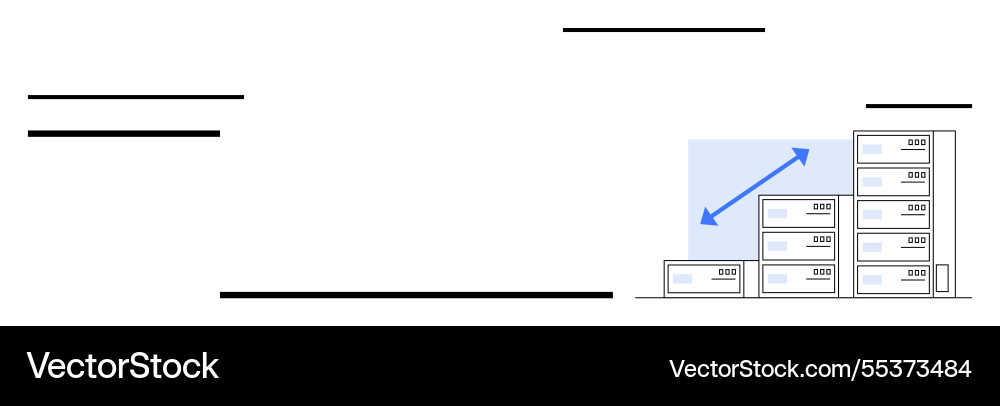 Stacked boxes with upward arrow representing Vector Image