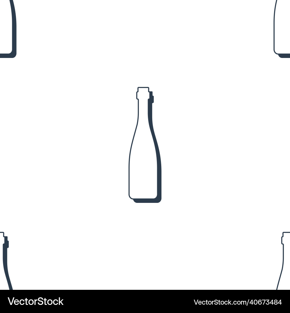 Vodka bottles seamless pattern line art style Vector Image