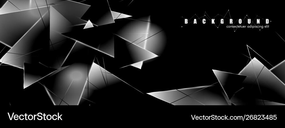 Abstract background with glowing triangles vector image