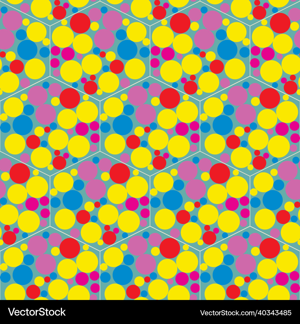 Abstract bubble hexagon seamless pattern Abstract bubble hexagon seamless pattern vector image