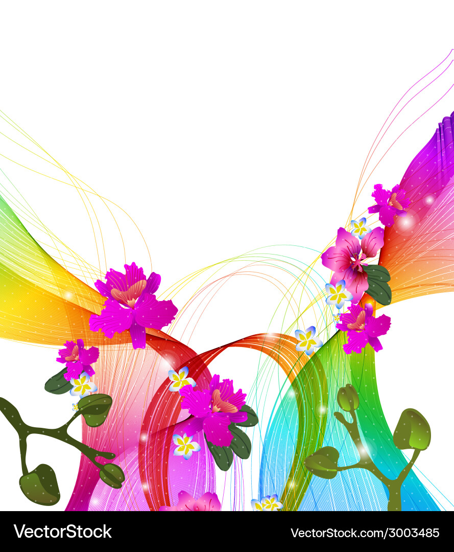 Abstract colorful background with wave and exotic vector image