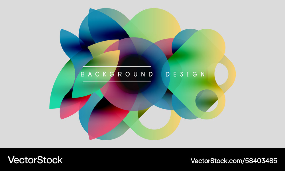 Abstract colorful shapes overlap creating dynamic Vector Image