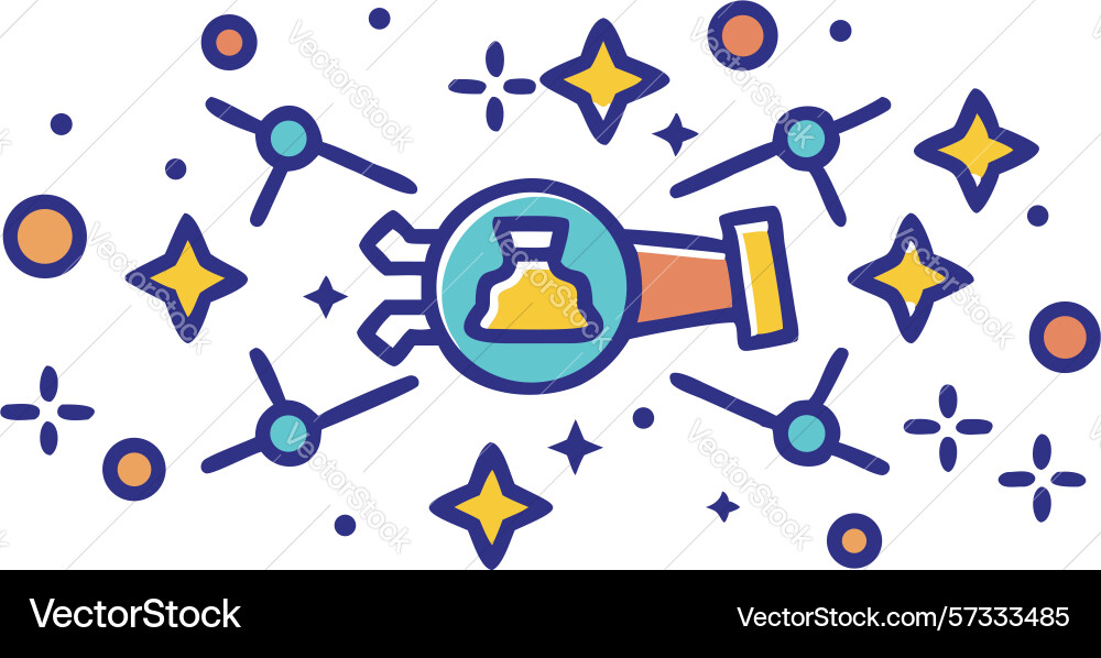 Abstract digital network with twinkling vector image