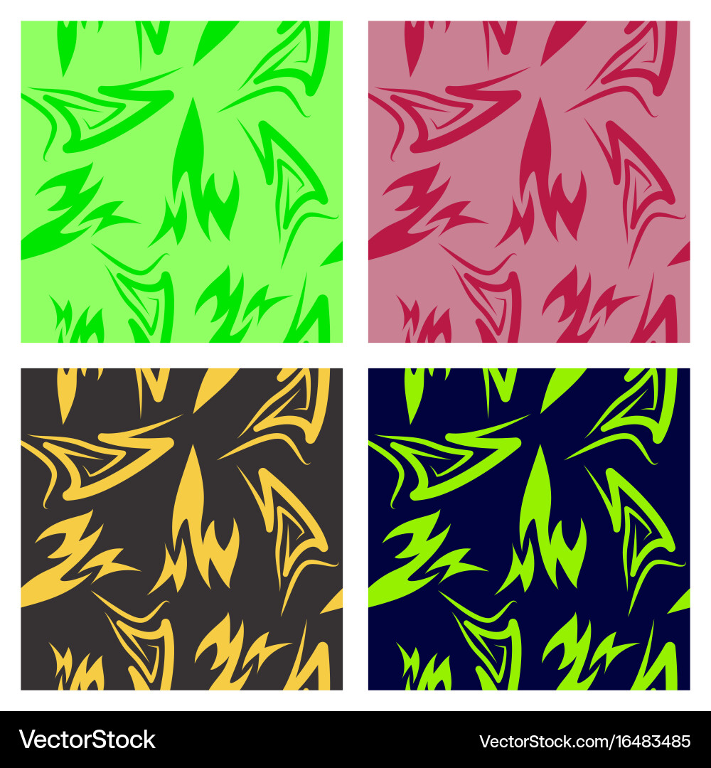 Assembly of patterns in striped style vector image