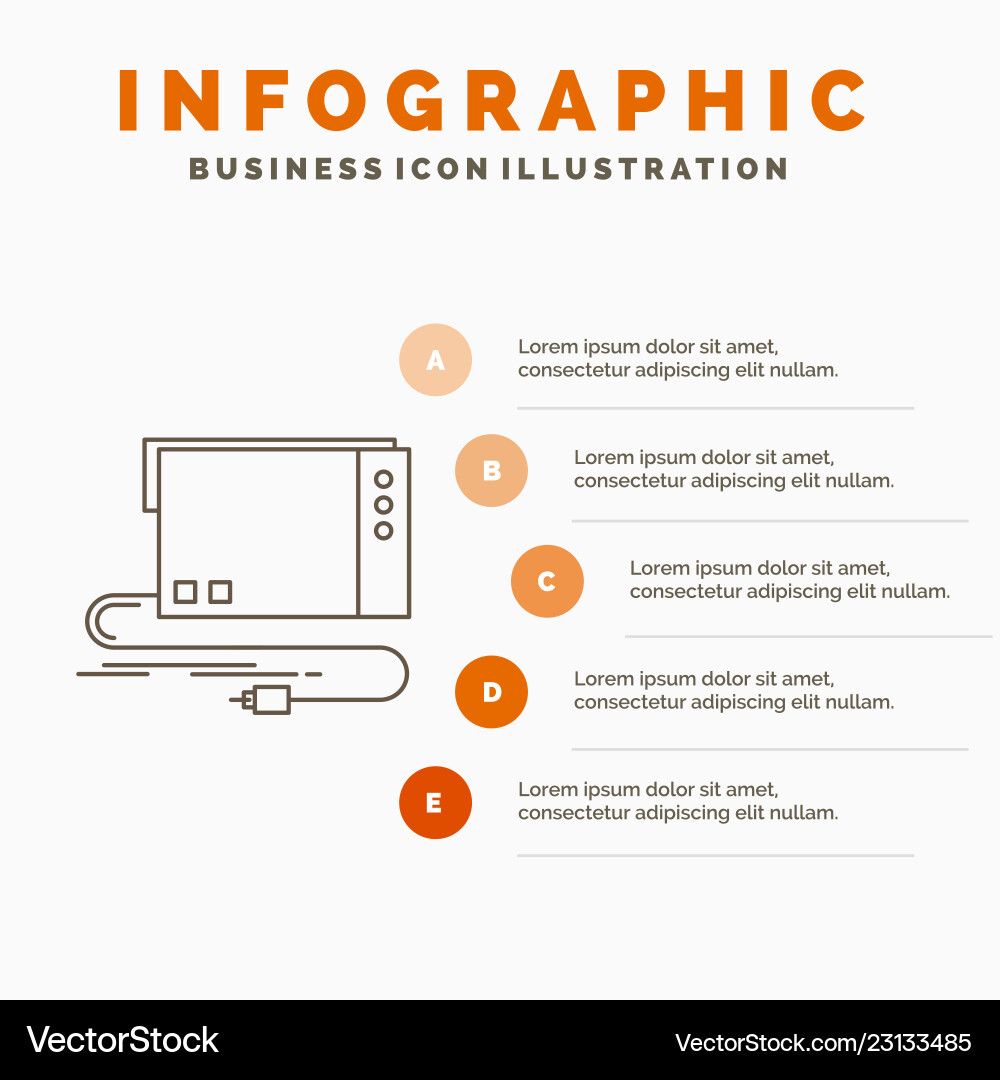 Audio card external interface sound infographics Vector Image