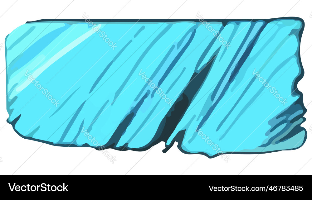 Blue rectangular shape with diagonal brush Vector Image