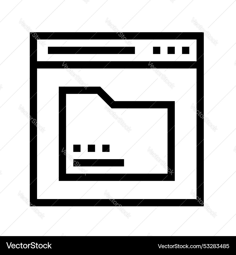 Browser icon outline style design isolated Browser icon outline style design isolated vector image