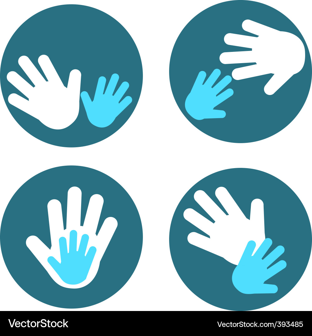 Child and Parent Hands Vector Image