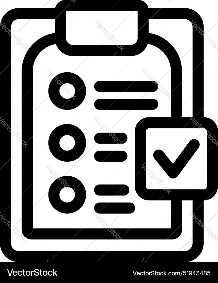 Clipboard showing checkmark for completed task Clipboard showing checkmark for completed task vector image