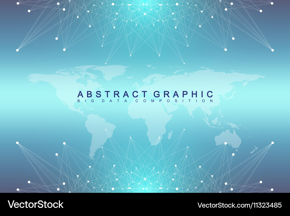 Complex Data Network Abstract vector image