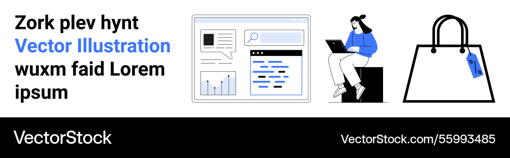 Digital analysis online browsing and shopping Vector Image