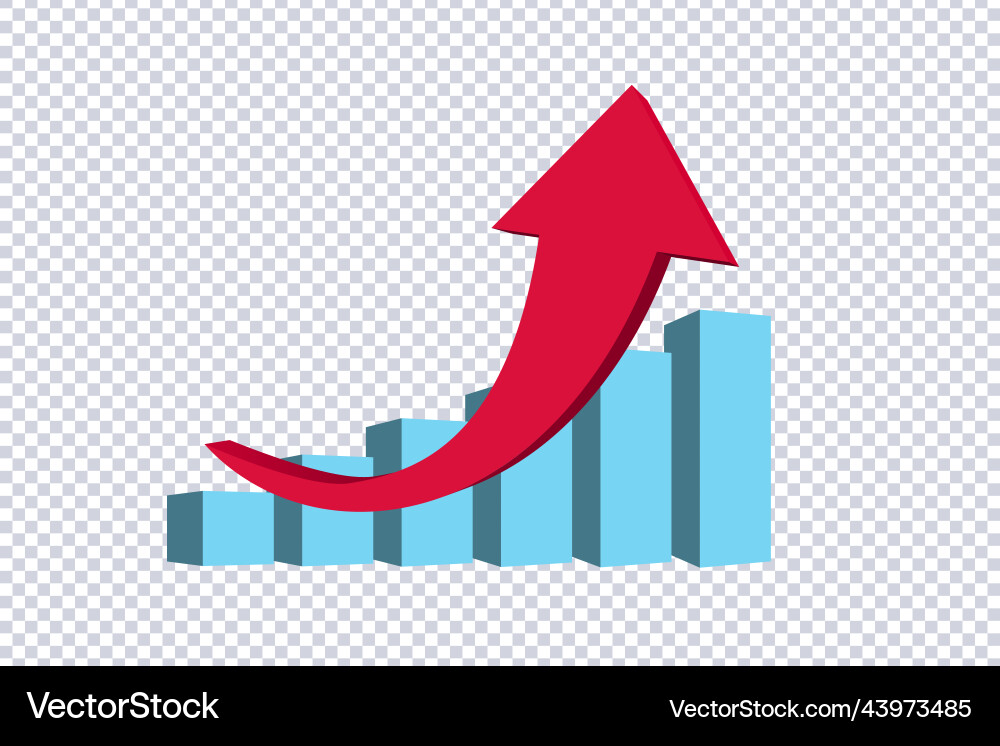 Dynamic course price chart visual display Dynamic course price chart visual display vector image