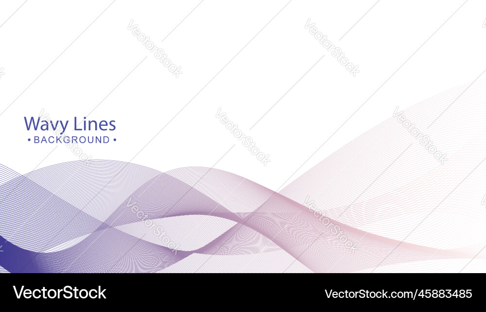 Elegant smooth wavy lines background vector image