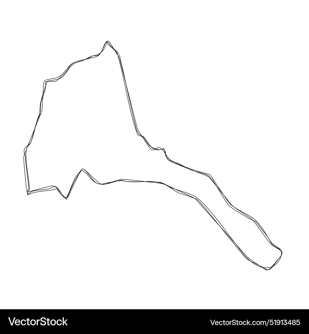 Eritrea simplified sketch map Eritrea simplified sketch map vector image