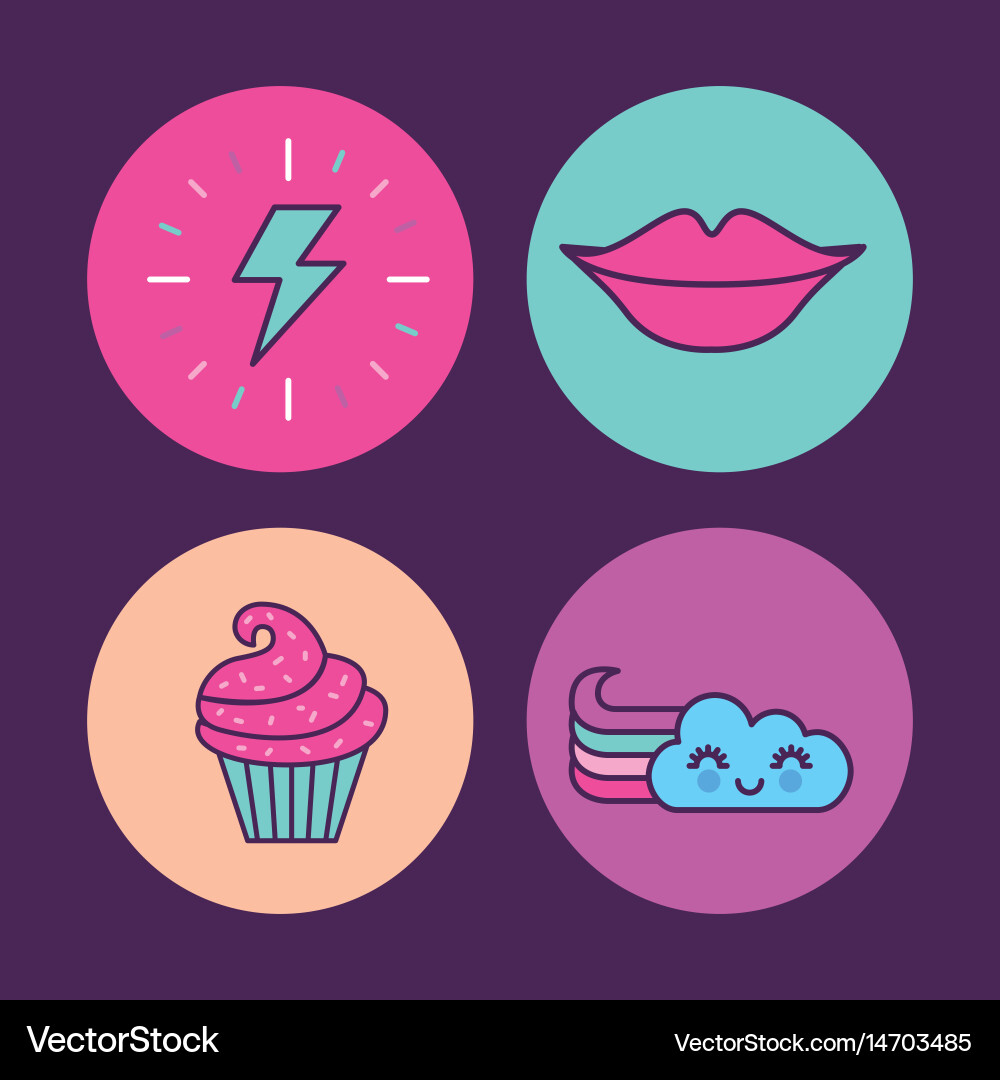 Girly icon over background image Vector Image