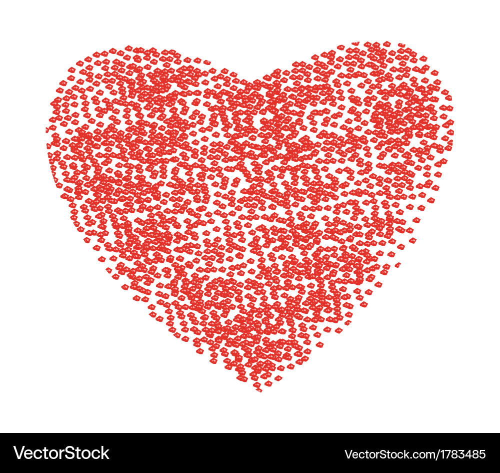 Heart from fragment Vector Image