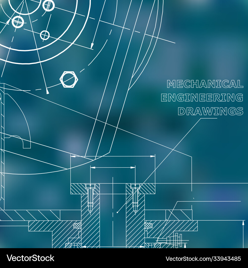 Mechanics technical design blue background Mechanics technical design blue background vector image