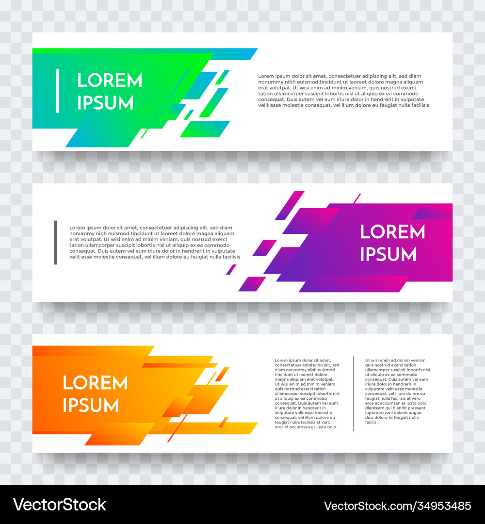 Modern Color Abstract Web Banner vector image
