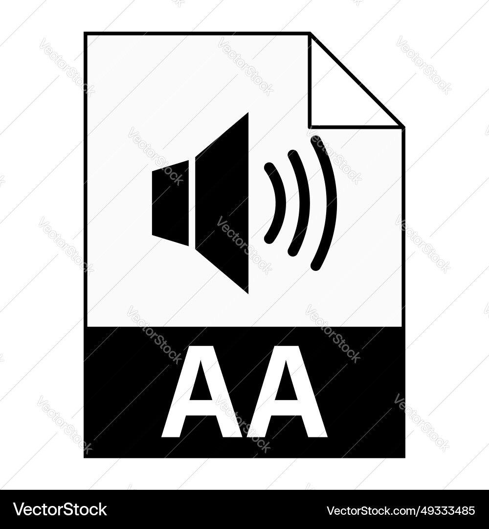 Modern flat design of aa file icon for web Modern flat design of aa file icon for web vector image