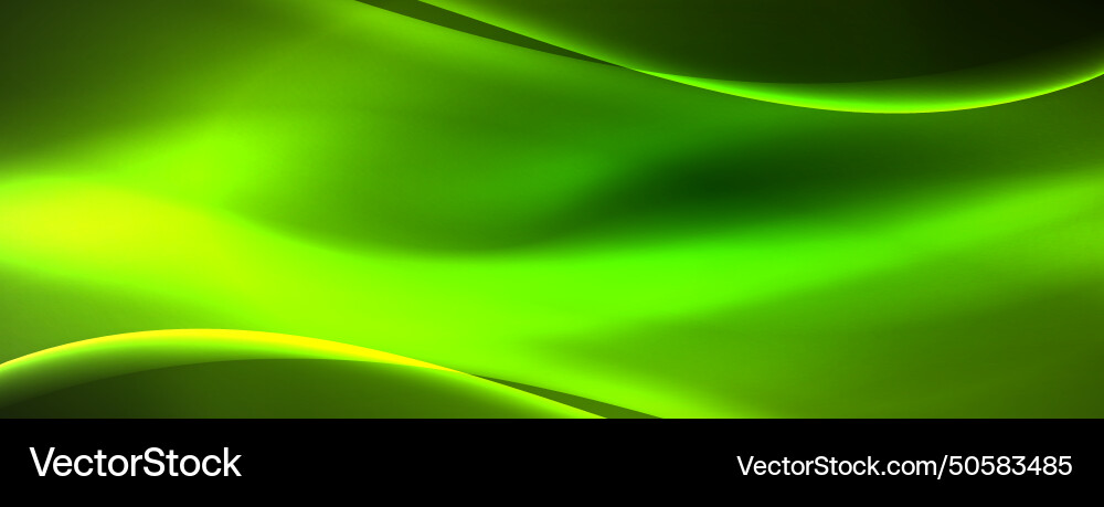 Neon light glowing waves and lines background set Vector Image