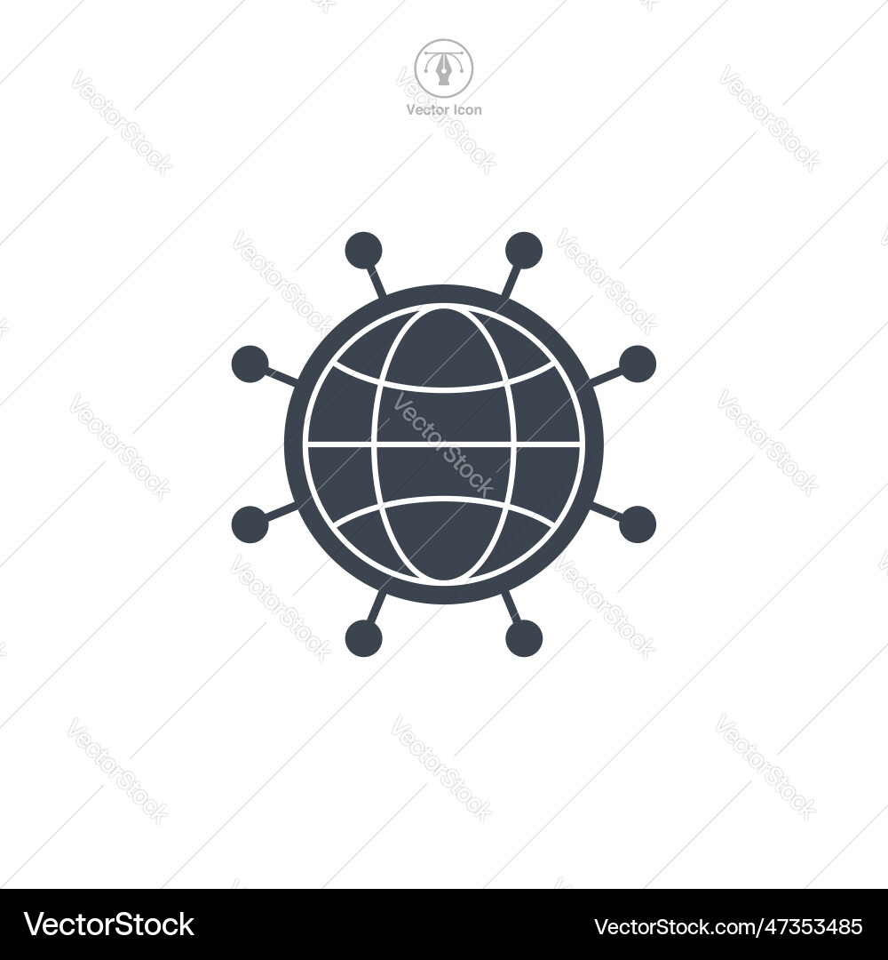 Network icon symbol template for graphic and web Vector Image