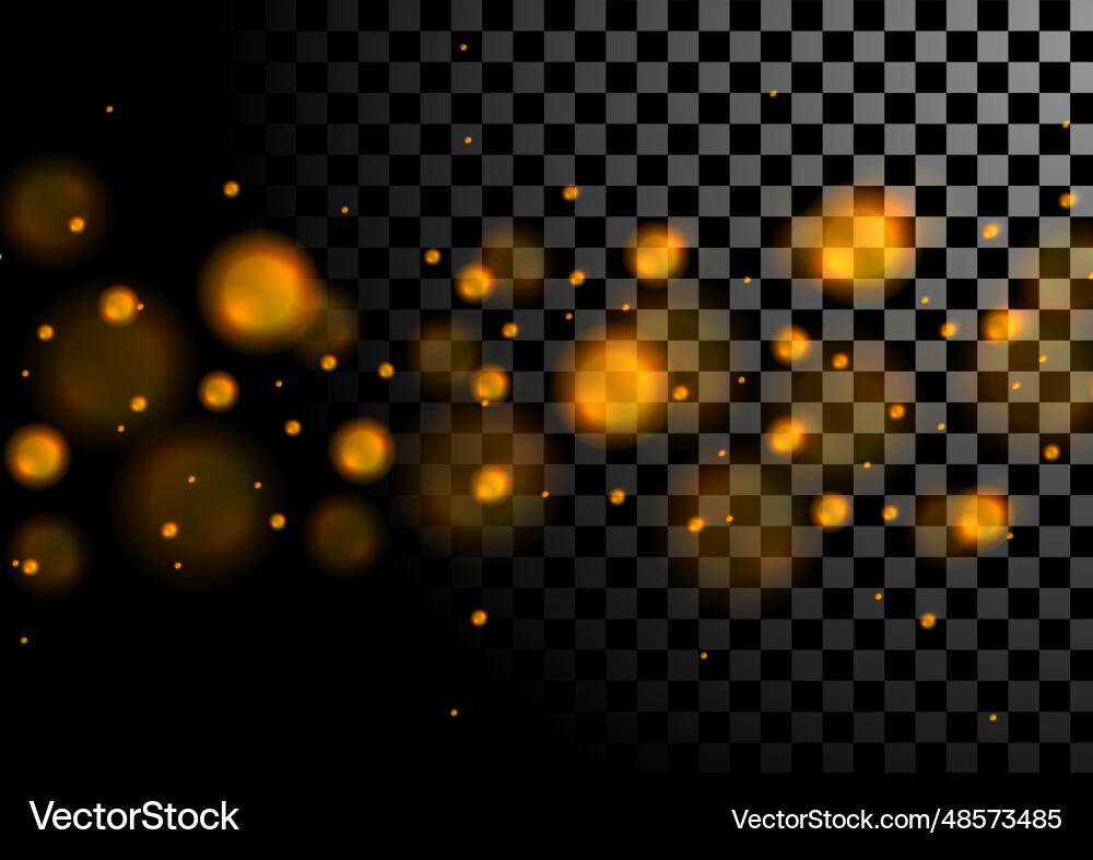 Orange luminous bokeh lights particles background Orange luminous bokeh lights particles background Vector Image