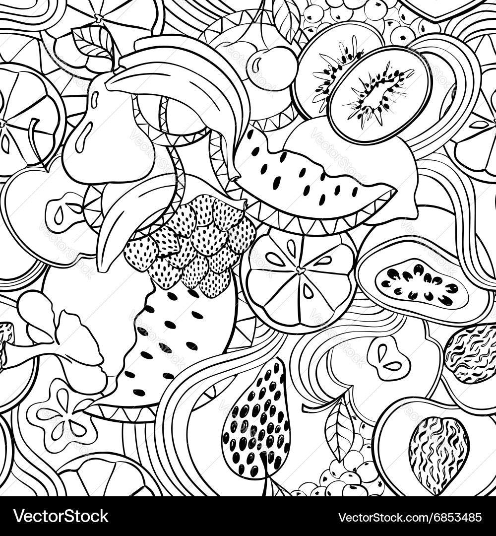 Psychedelic Fruit Pattern Vector Image