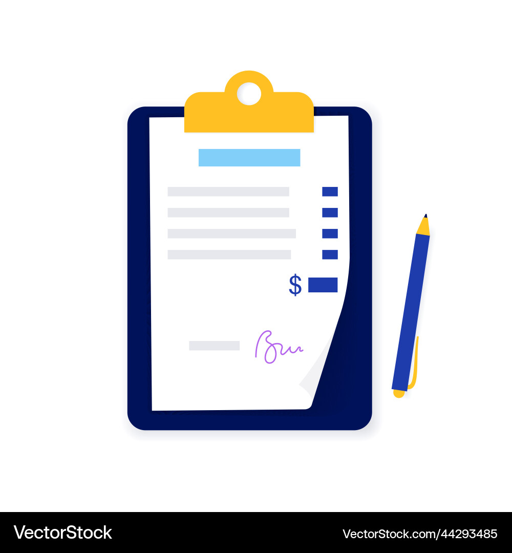Receipt document form Receipt document form vector image