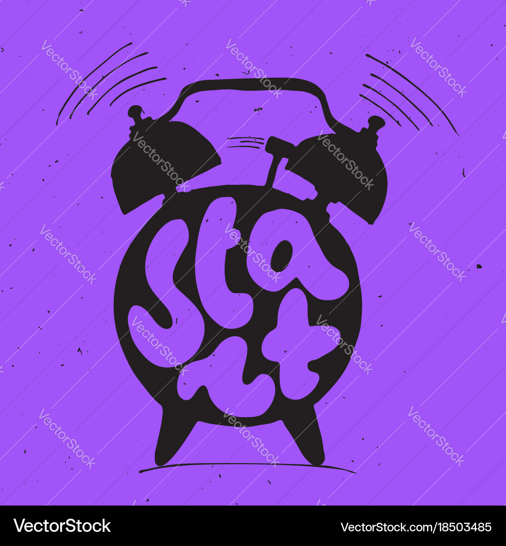 Ringing alarm clock with light texture vector image