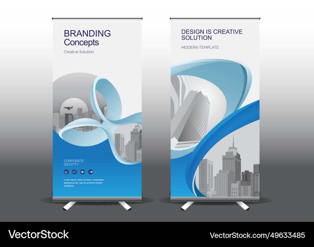 Rollup template designed for style Rollup template designed for style vector image