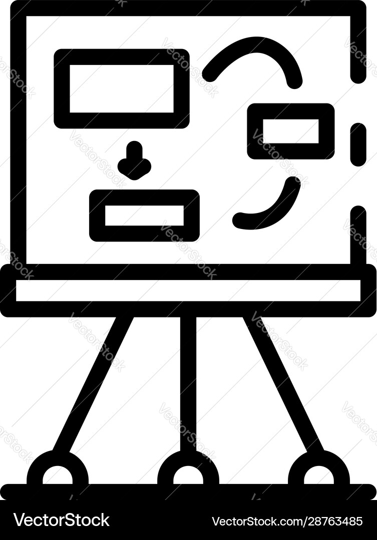 Scheme banner lesson icon outline style Scheme banner lesson icon outline style vector image
