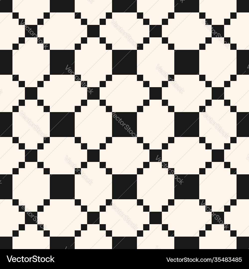 Square grid seamless abstract black pattern Square grid seamless abstract black pattern vector image