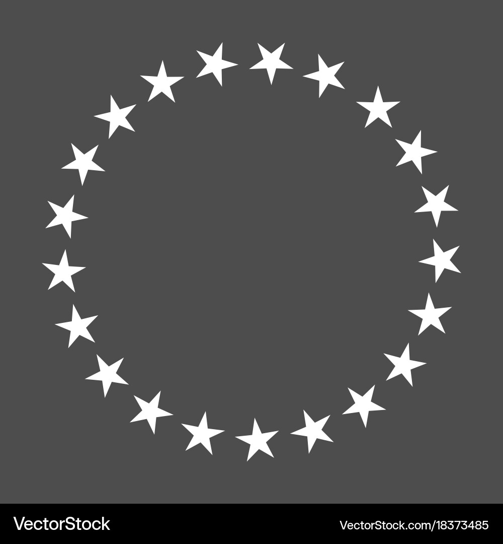 Star in circle shape starry border frame vector image