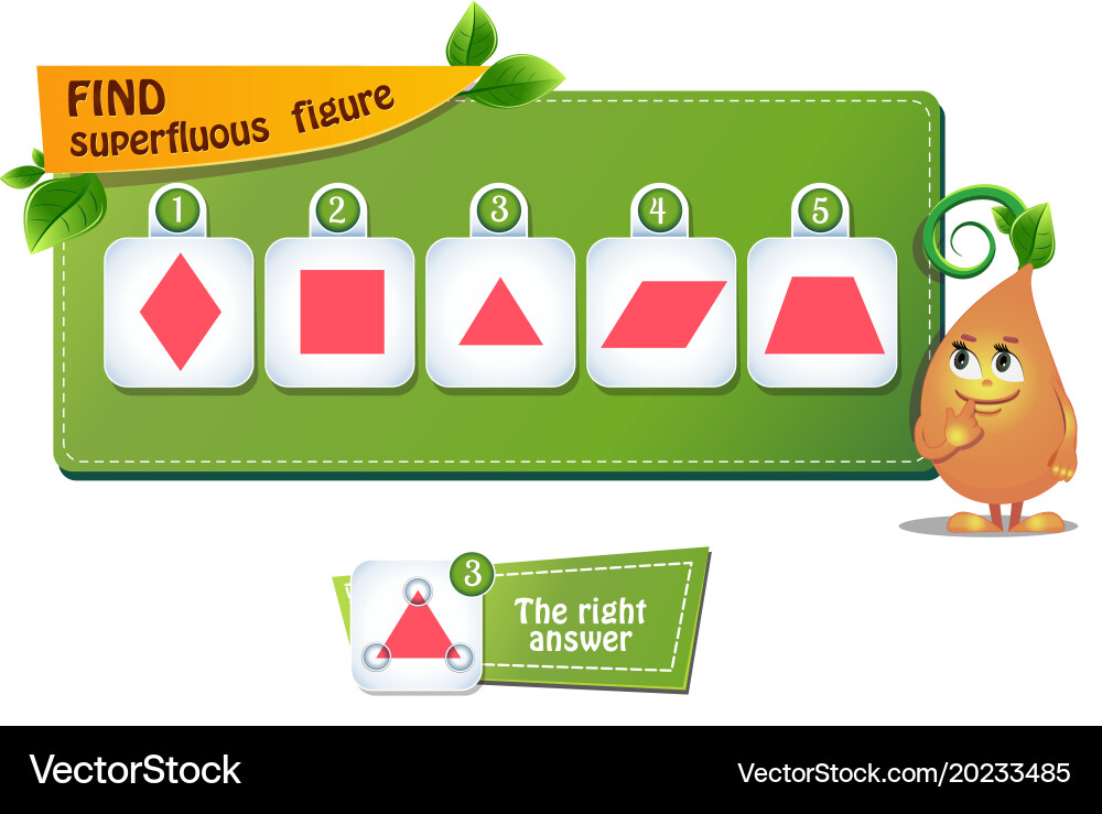 Superfluous figure triangle vector image