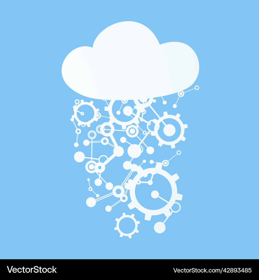 Tech cloud symbol Vector Image